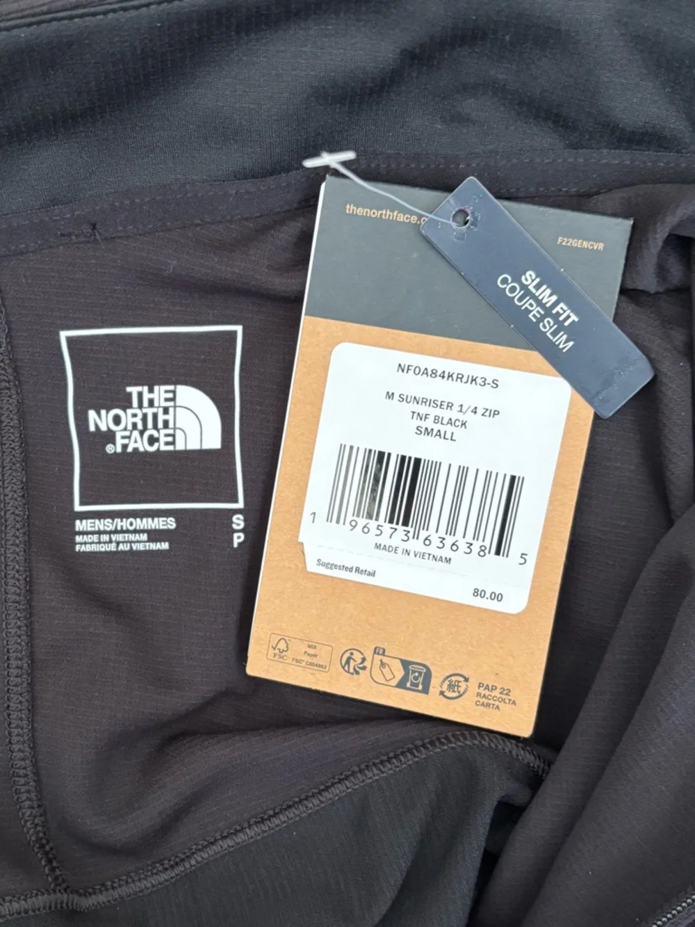 The North Face Men's Sunriser 1/4 Zip Slim Fit Long Sleeve Shirt